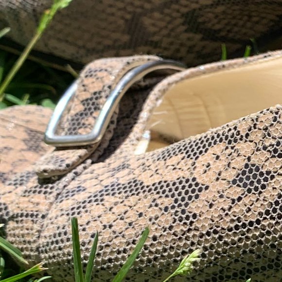 Bill Blass leather, snake print, sling-backs, 8 - Picture 16 of 16